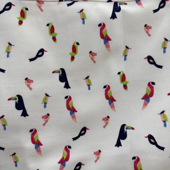 Talbots Size 8 Petite Pencil Skirt Bird Design Colorful Scalloped Hem Fun Beach - Picture 3 of 10